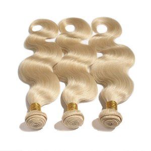 High Quality Human Hair Extensions Blonde Body Wave  14" inches